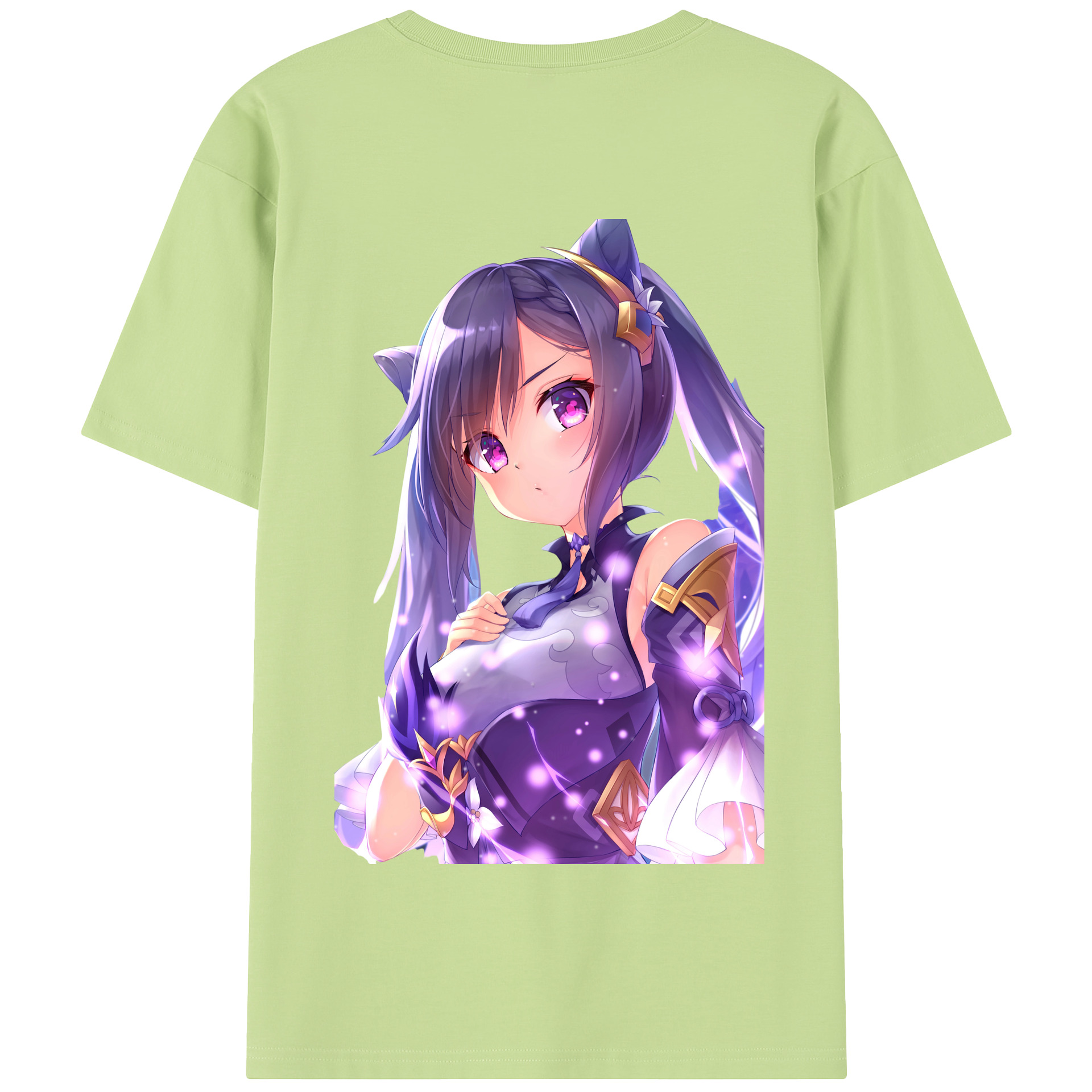 げんし神 刻晴 こくせい genshin Kokusei 綿100％半袖Tシャツ（背面プリント）